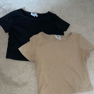 2x Princess Polly ribbed tshirts